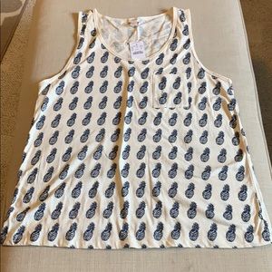 jcrew factory pineapple tank top